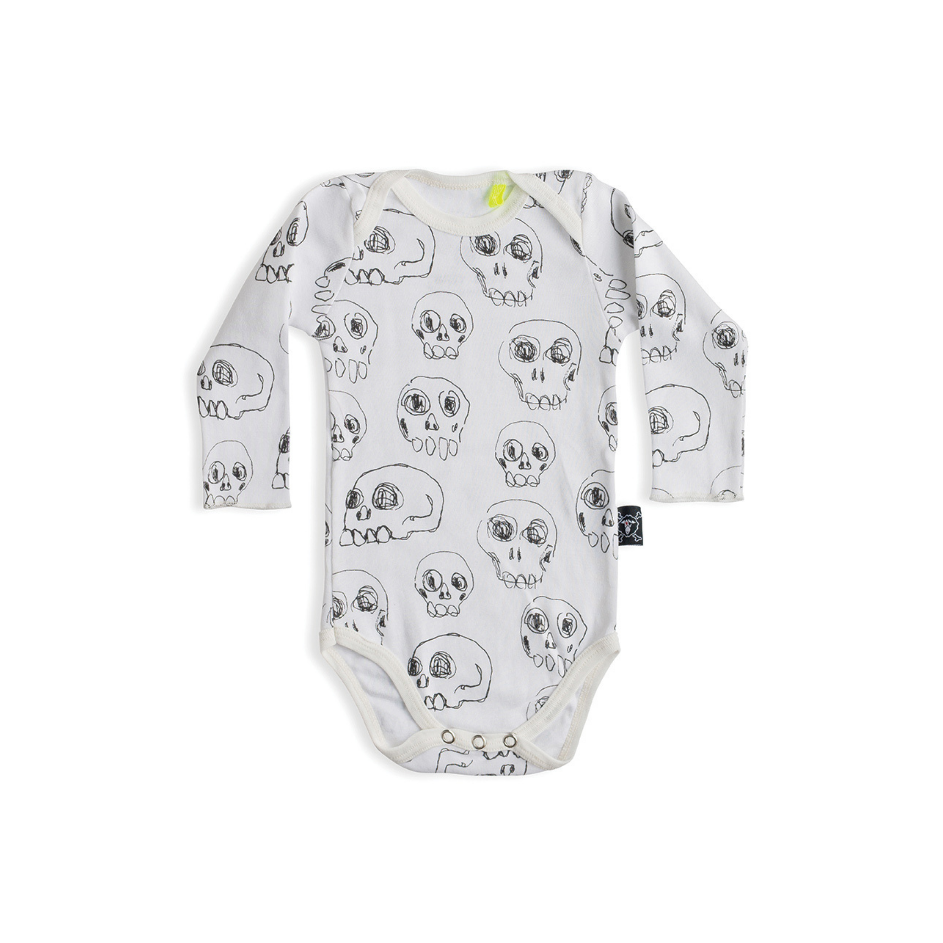 Nununu World Baby Scribbled Skulls Onesie