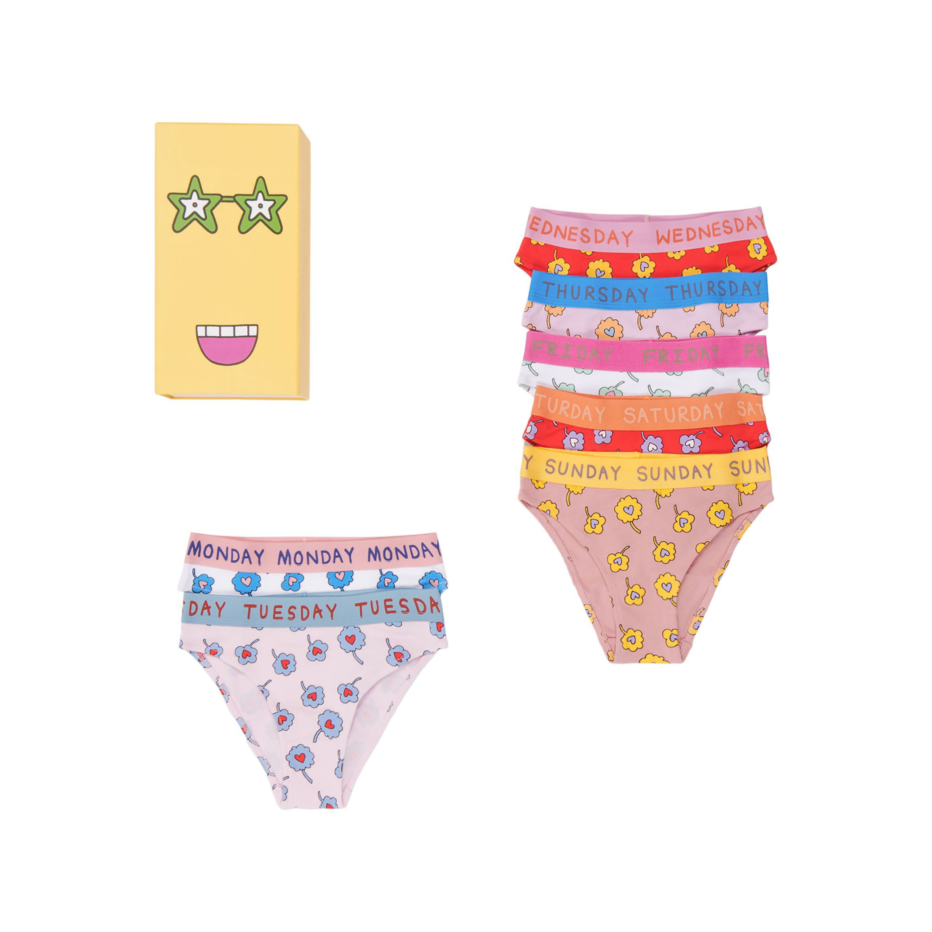 Stella McCartney Kids Girl's Ditsy Flowers Brief Days Of The Week Box Set