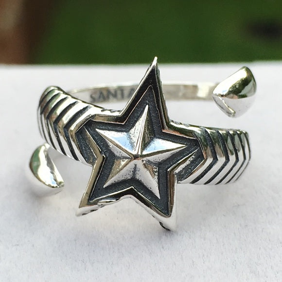 Cody Sanderson Large Double Arrow Medium Star Ring – Crown Forever