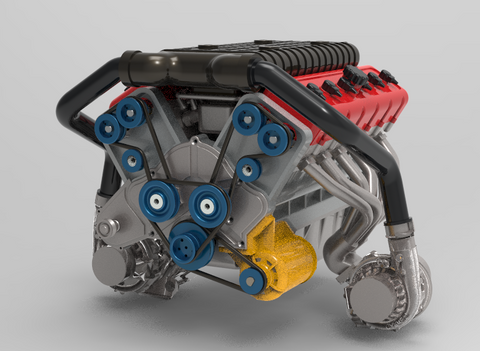 New 3D printed V12 engine works