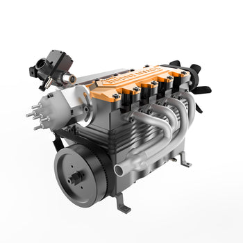 V8 Engine Model Kit That Works - Build Your Own V8 Engine - Paint Your Own V8 Engine -Mad RC V8 Engine for Capra VS4-10 Pro