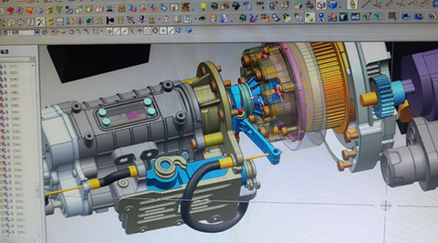 DIY RC model simulates oil-driven engine five-speed three-speed one empty one reverse pressure plate clutch gearbox