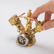 RW-V2 Mini V-Shape Double Cylinder Steam Engine Model for 70-130cm Steamship Nav Image 6