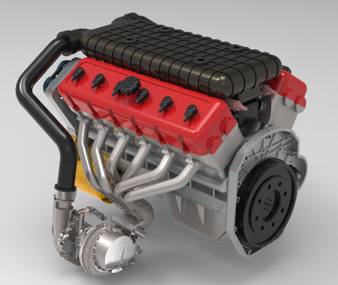 New 3D printed V12 engine works