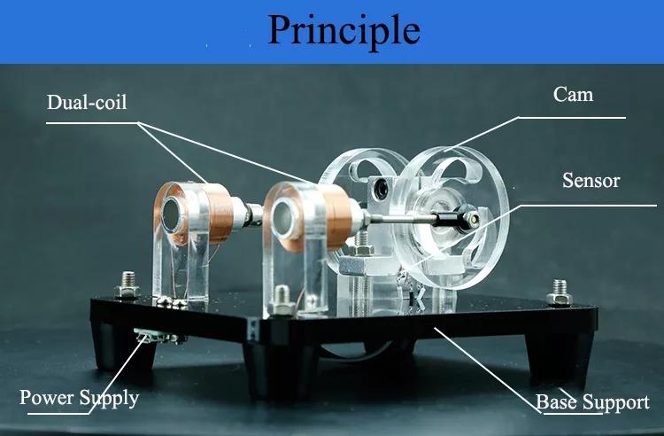 Engine Diy Kit Dual Coil Brushless Motor Hall Electric Machine Model