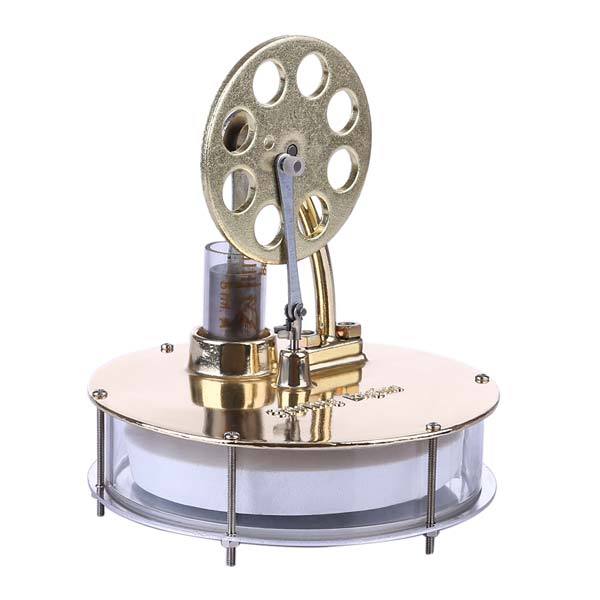 ENJOMOR Vintage 4-Blade Heat Powered Thermal Stove Fan Stirling Engine Physics Science Experiment Toy