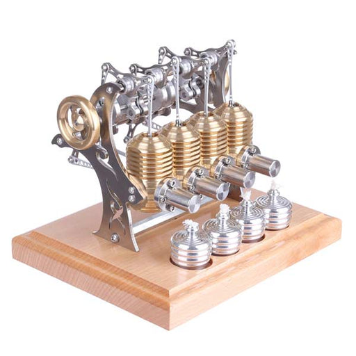Stirling Engine Kit 4 Cylinder Assembly Stirling Engine DIY Kit for Gift Collection Enginediy - enginediy