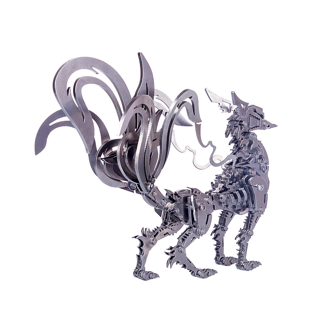 3D Puzzle Model Kit Mechanical Nine-Tailed Fox Metal Games DIY Assembly Jigsaw Crafts Creative Gift