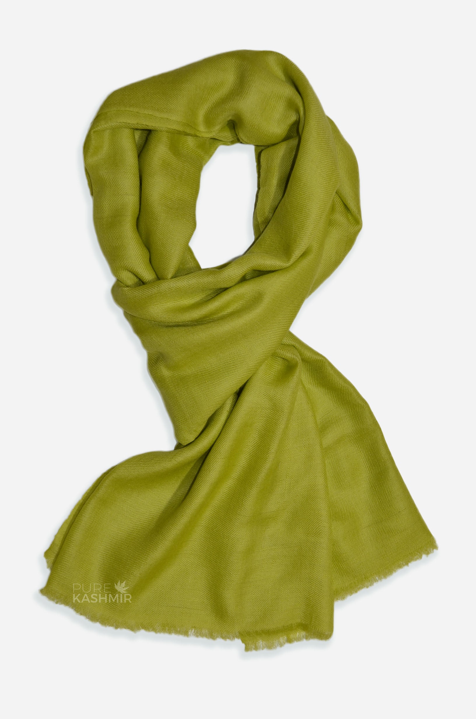 green cashmere scarf