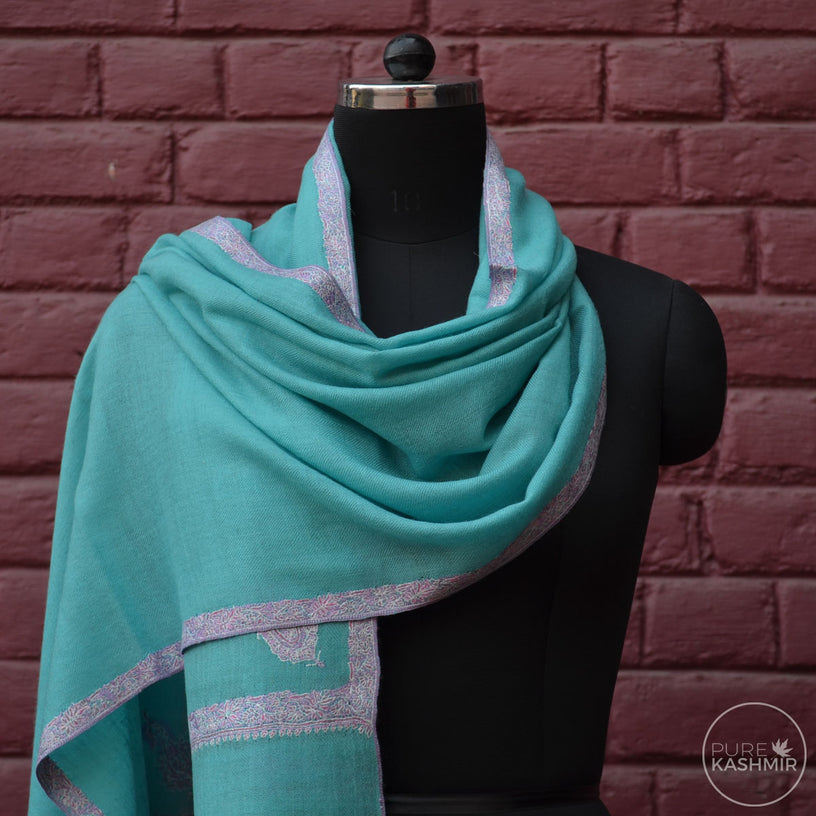 turquoise cashmere scarf