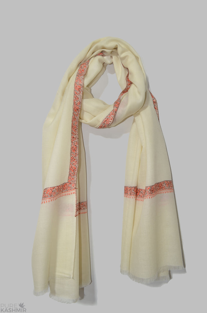 Merino Sozni Embroidery Stoles and Shawls – purekashmir.com