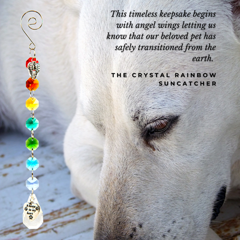 Crystal Rainbow Suncatcher Pet Loss Ornament Holiday Gifting Pet Lovers