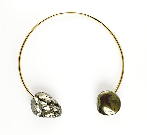 SERAPHINE DESIGN "PYRITE" Gold Collar Necklace