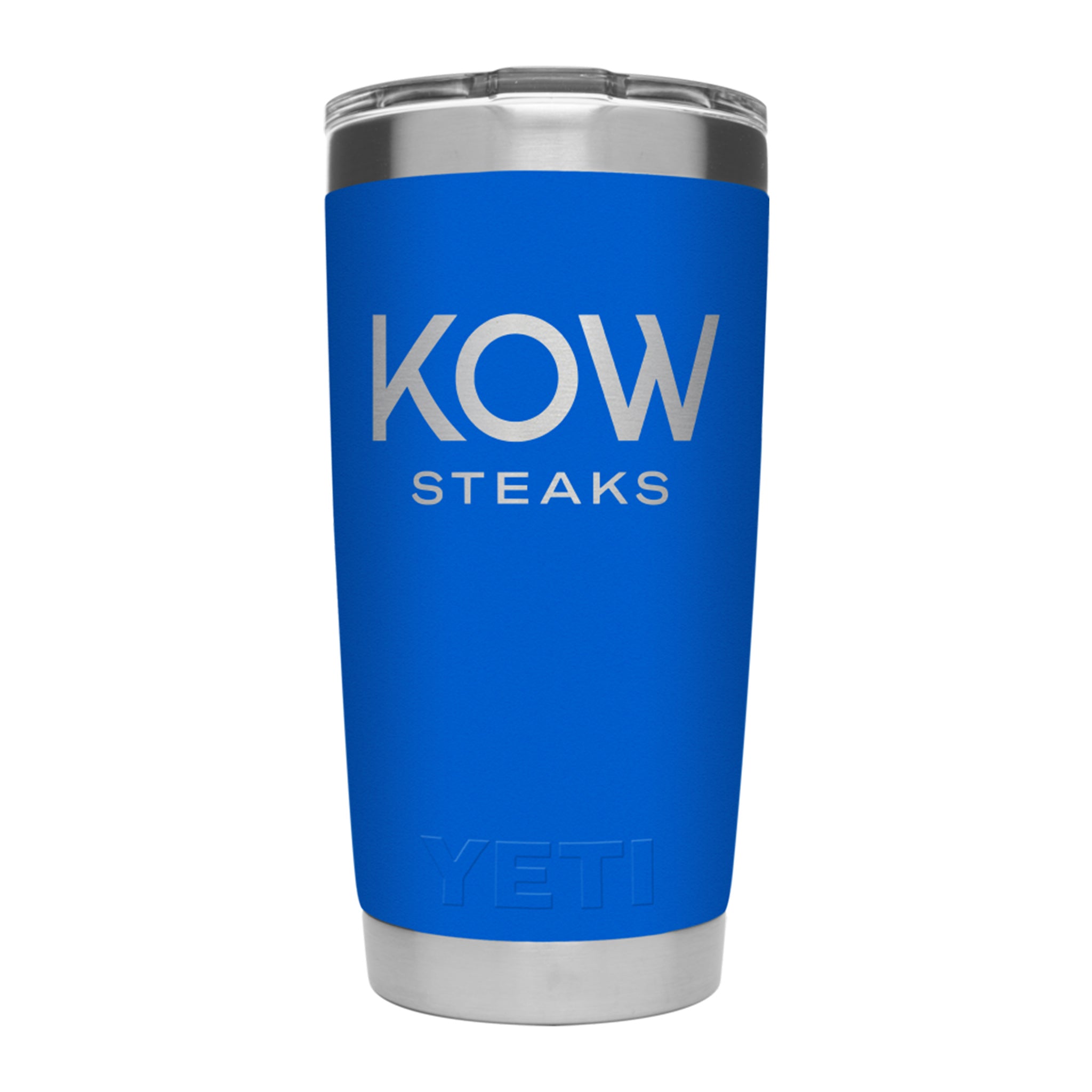 KOW Steaks Official YETI 20 Oz. Blue Tumbler