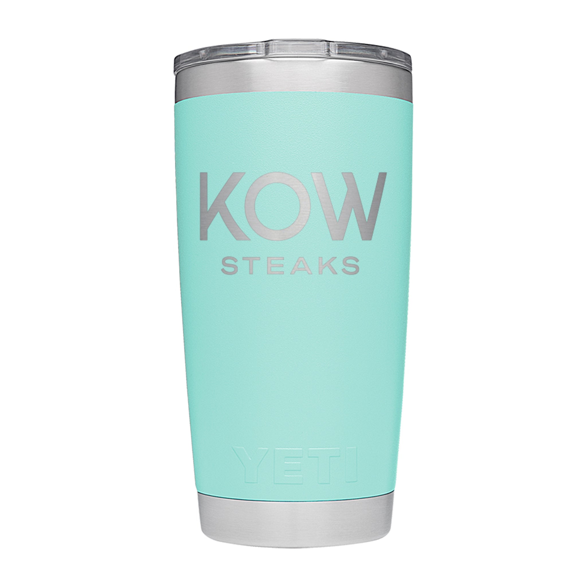 Kow Steaks Official YETI 20 Oz. White Rambler – KOW Steaks