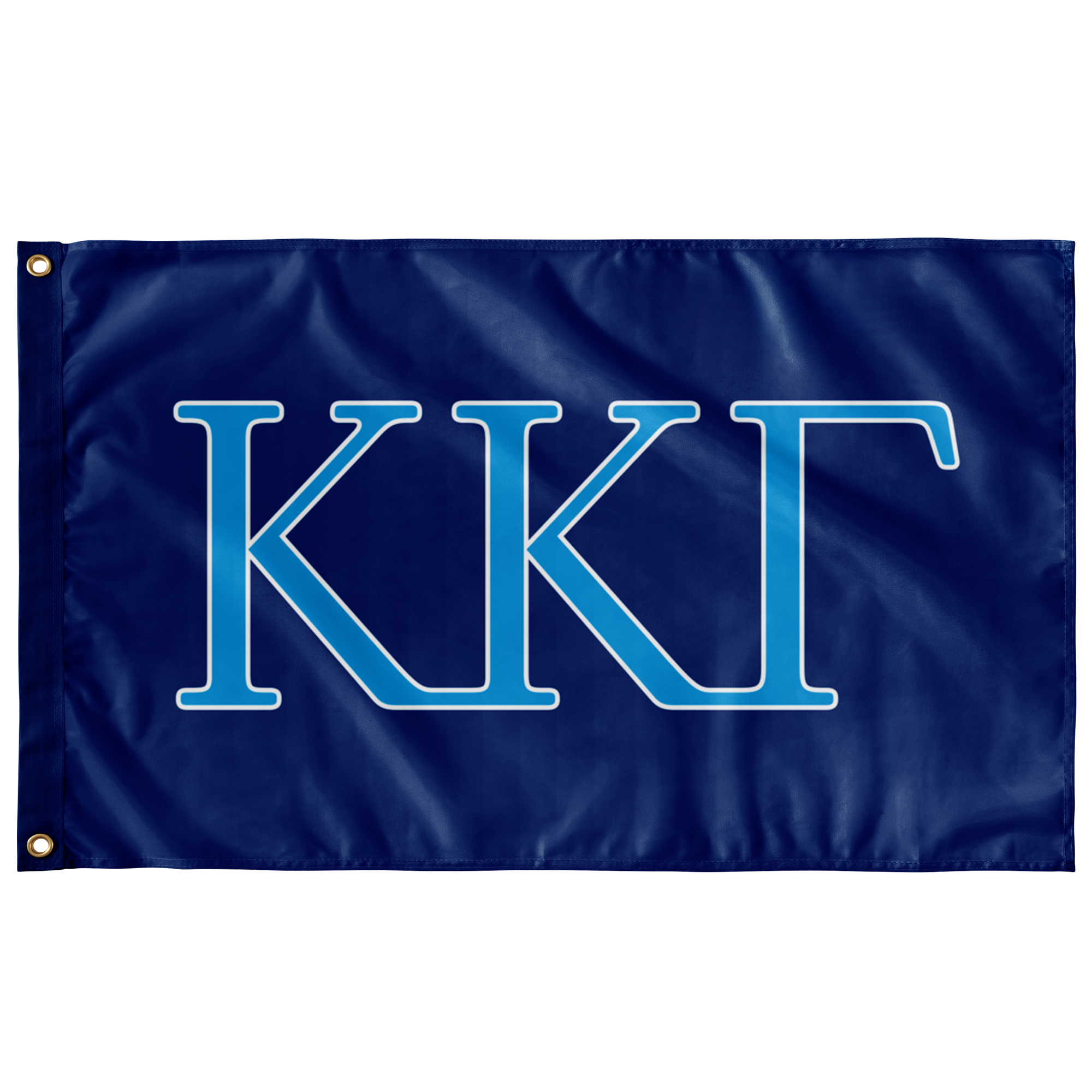 Kappa Gamma Sorority Letter Flag - Blue, Blue & Whit – DesignerGreek2