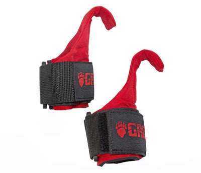Grizzly Fitness Premium Weight Lifting Hooks with Neoprene Wrist