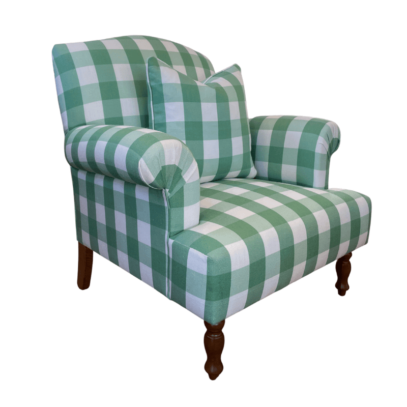 small tartan armchair