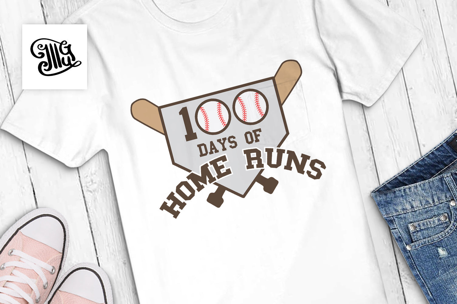 100 days of school baseball shirt