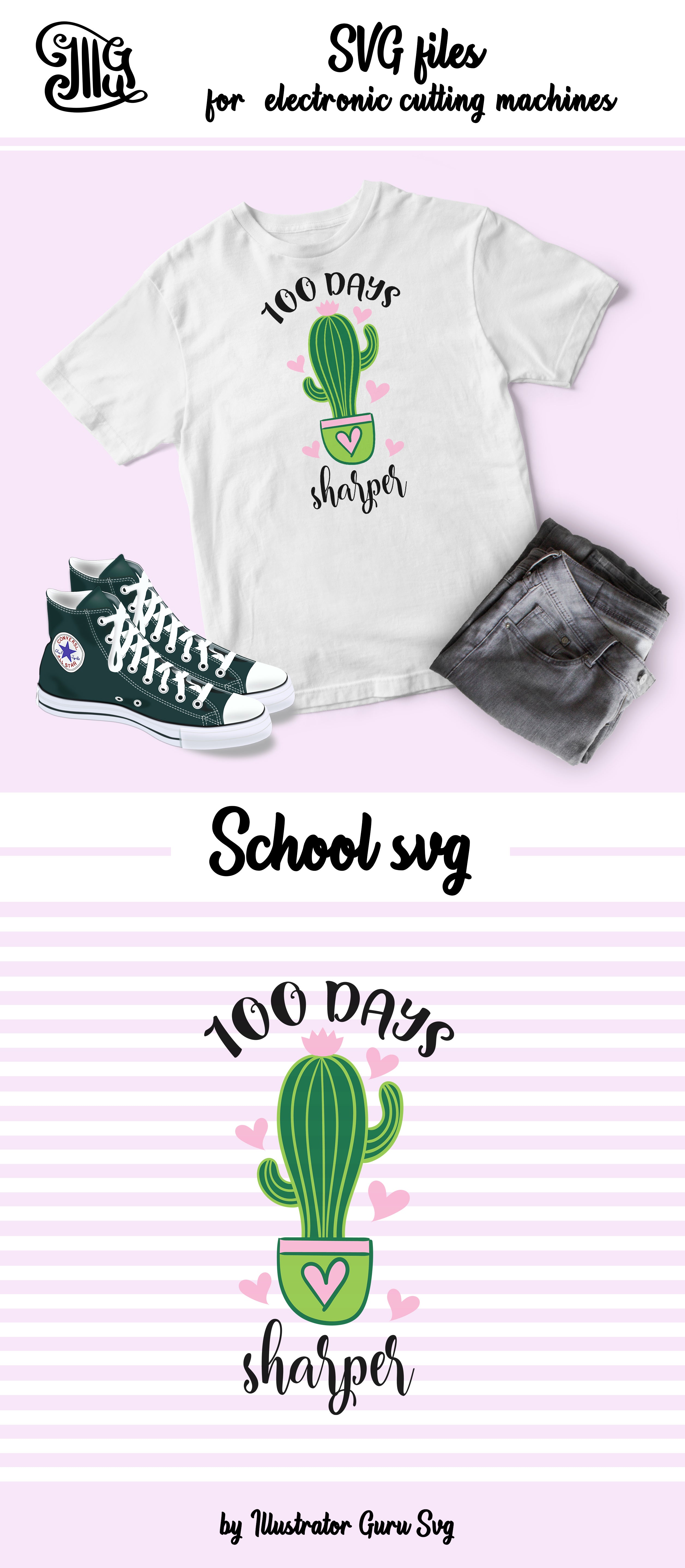 Download Cactus 100 days of school svg | 100 days sharper svg for ...
