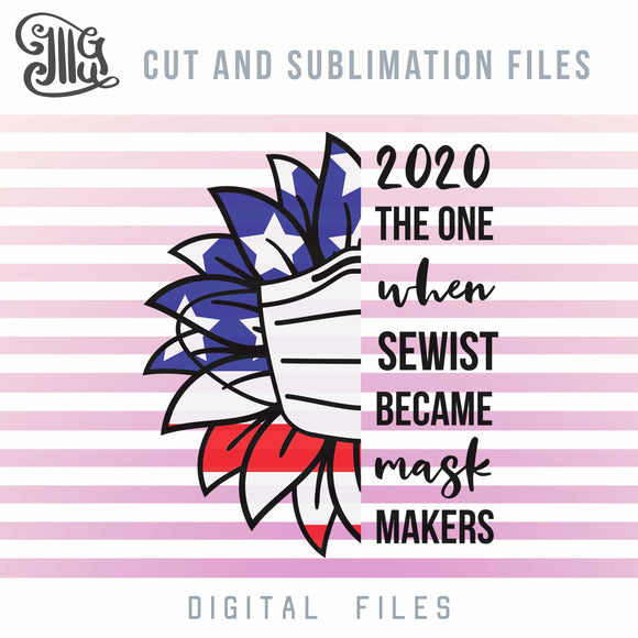 2020 Mask Maker Svg Files Half Sunflower Svg Cut File American Flag Illustrator Guru