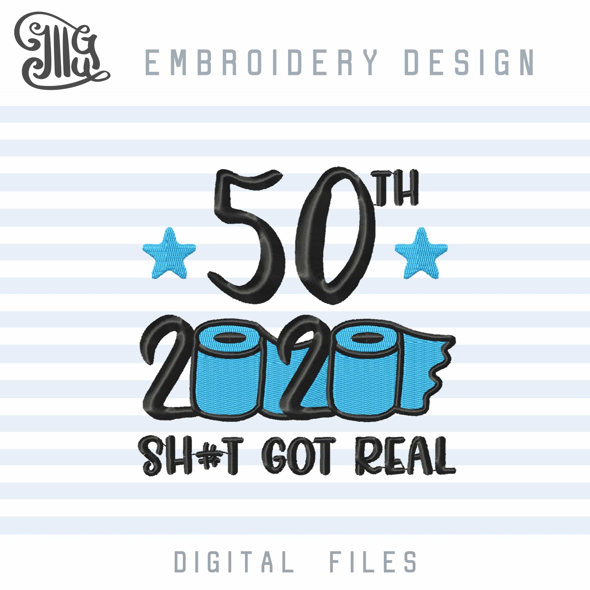 Download 50th Birthday Embroidery Design, Quarantine Embroidery ...