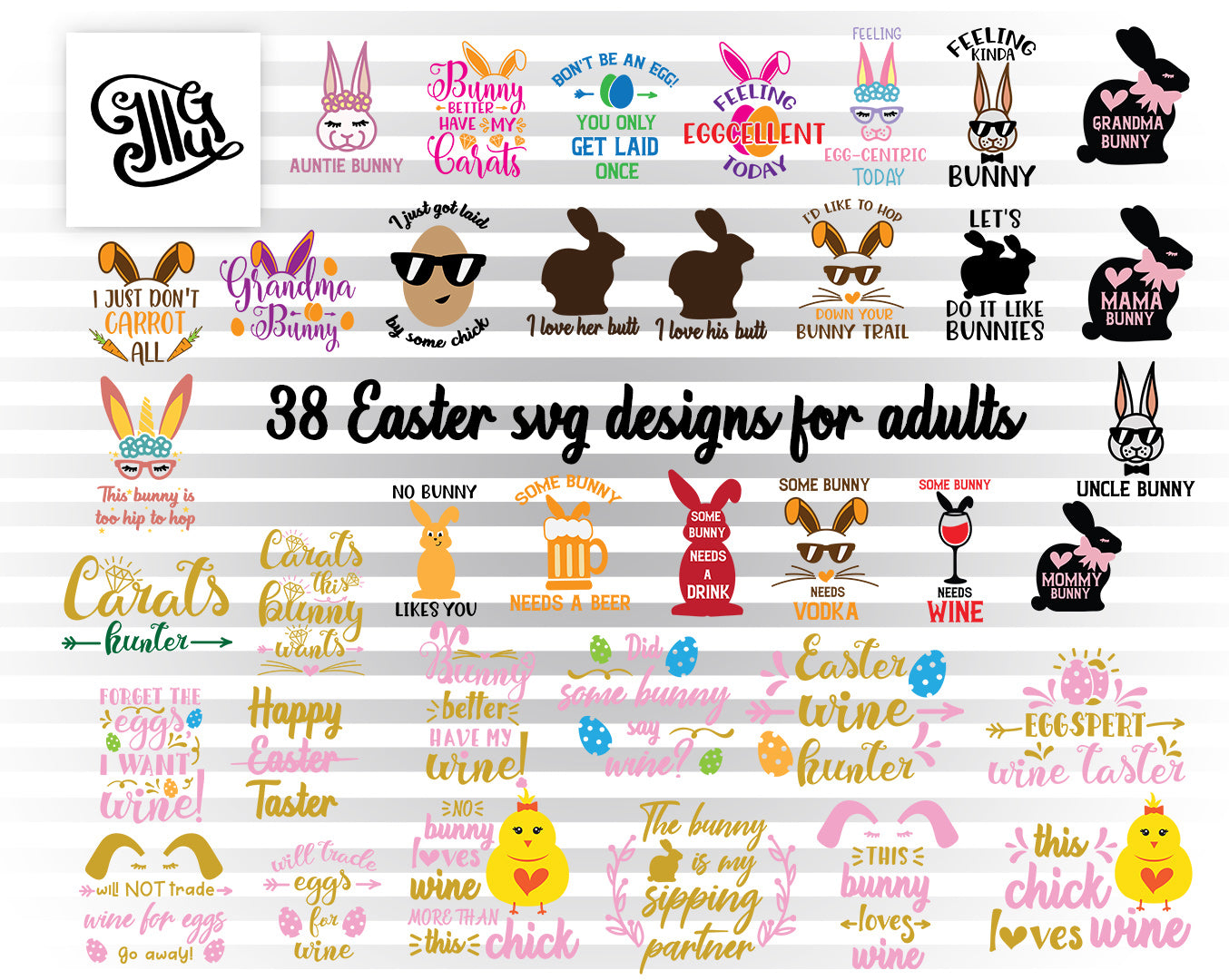 Download Easter Svg For Adults Easter Bunny Svg Easter Egg Svg Easter Shirt Illustrator Guru