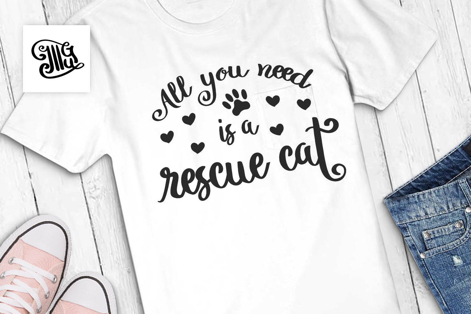 Download Cat Mom Svg All You Need Is A Rescue Cat Svg Rescue Cat Svg Illustrator Guru