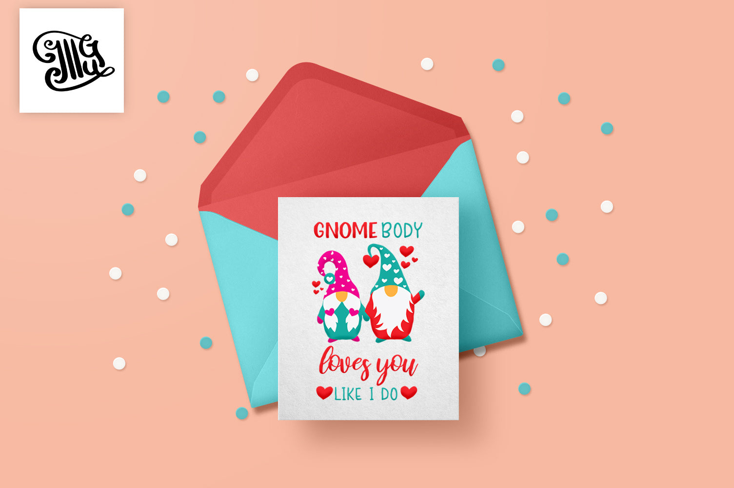 Download Valentine Gnome Svg For Diy Valentine Cards Printable Valentine Shir Illustrator Guru