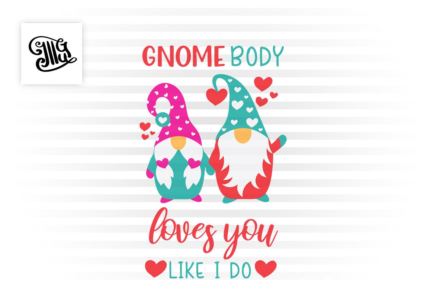 Download Valentine Gnome Svg For Diy Valentine Cards Printable Valentine Shir Illustrator Guru