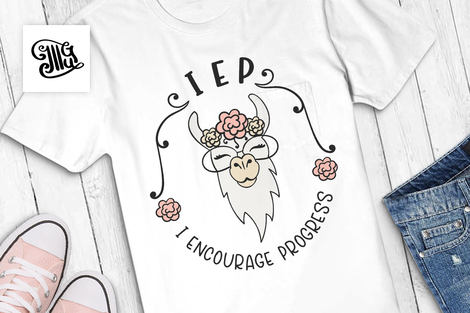 Download I Encourage Progress Svg Teacher Test Day Shirt Iron On Floral Lla Illustrator Guru