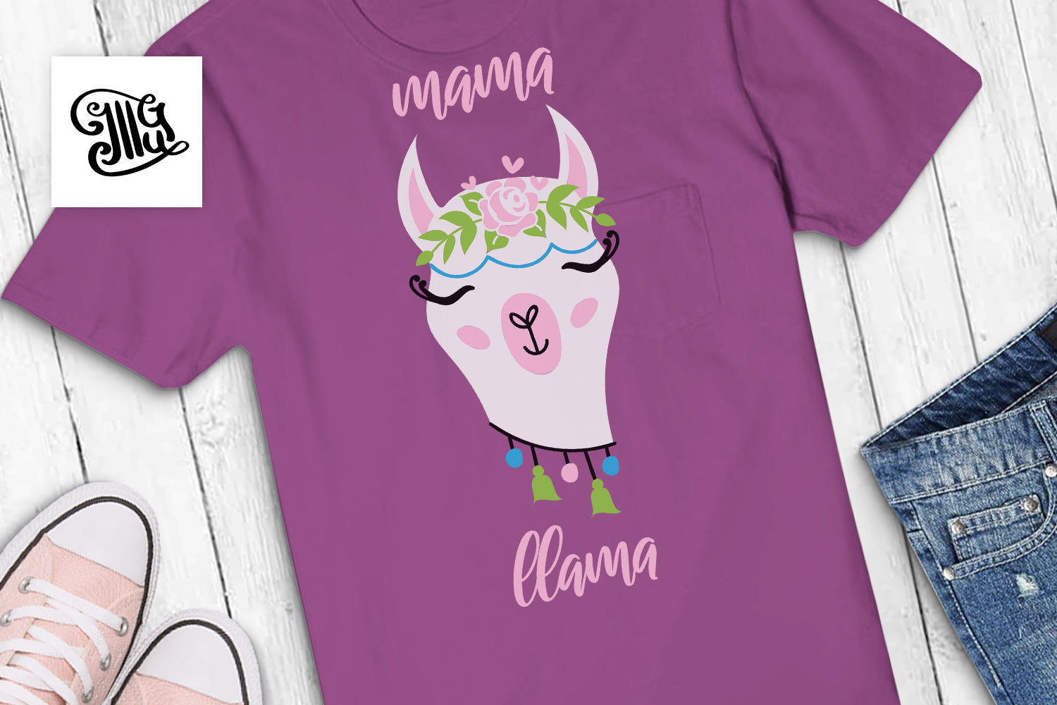 Download Mama Llama Svg Mother S Day Svg Llama Svg Llama Face Svg Llama Illustrator Guru