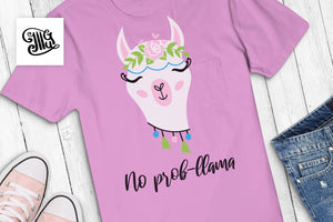 Download No Prob Llama Svg Mother S Day Svg Llama Svg Llama Face Svg Ll Illustrator Guru