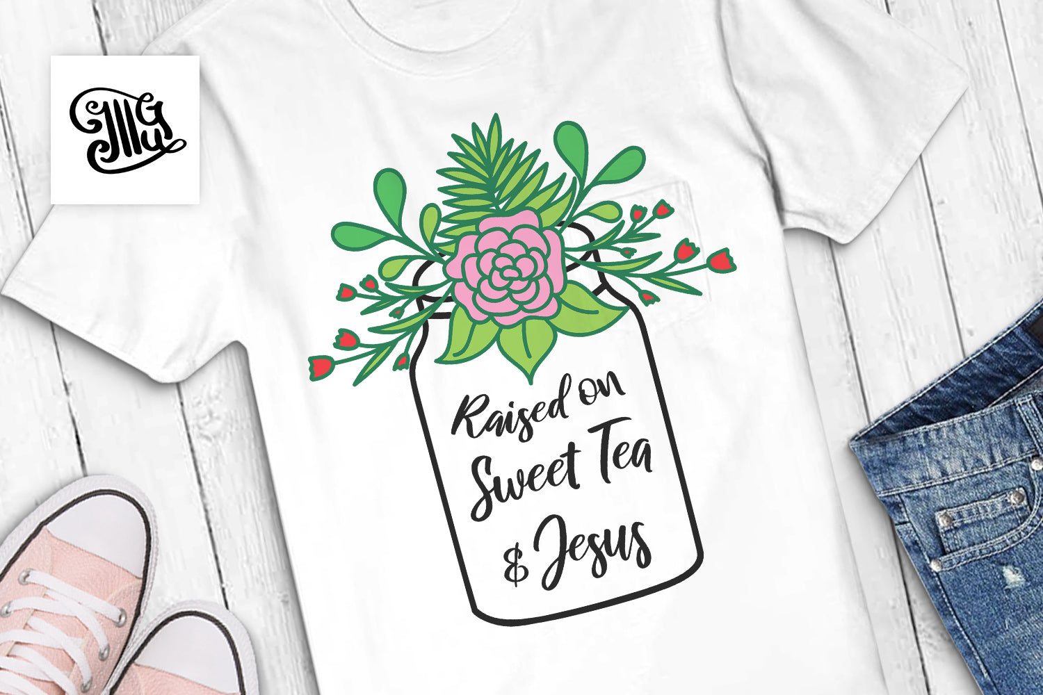 Raised on Sweet Tea and Jesus svg | Raised on sweet tea ...