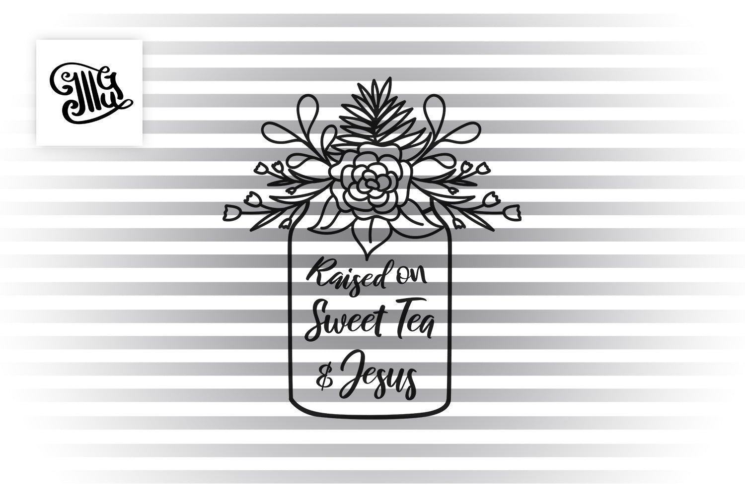 Download Raised On Sweet Tea And Jesus Svg Raised On Sweet Tea Svg Floral M Illustrator Guru