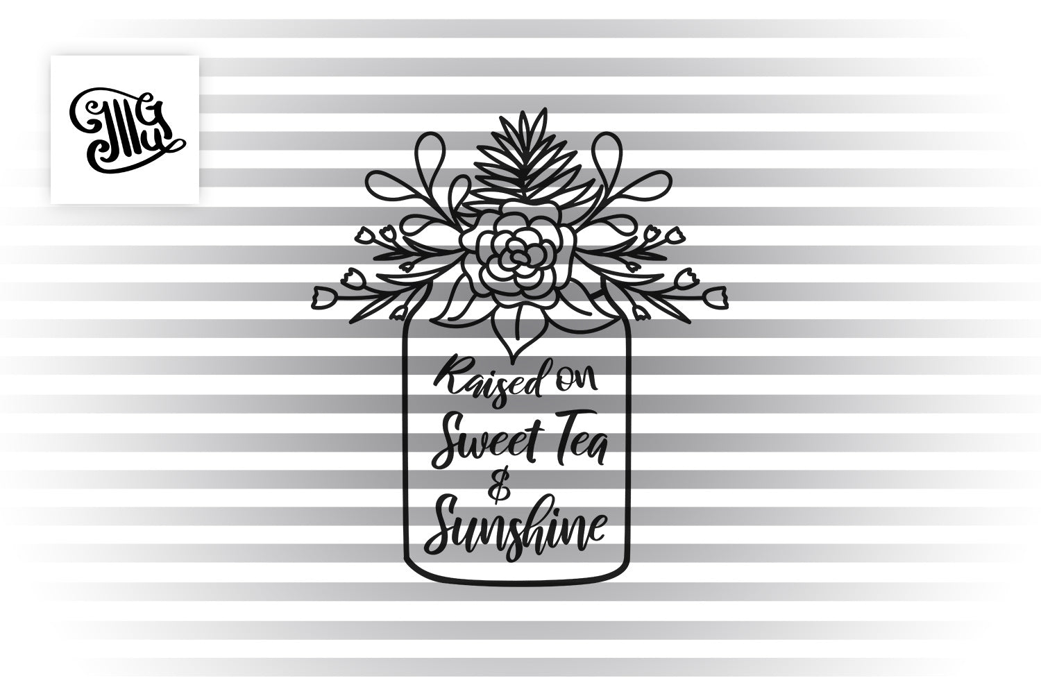 Download Raised On Sweet Tea And Sunshine Svg Raised On Sweet Tea Svg Flora Illustrator Guru