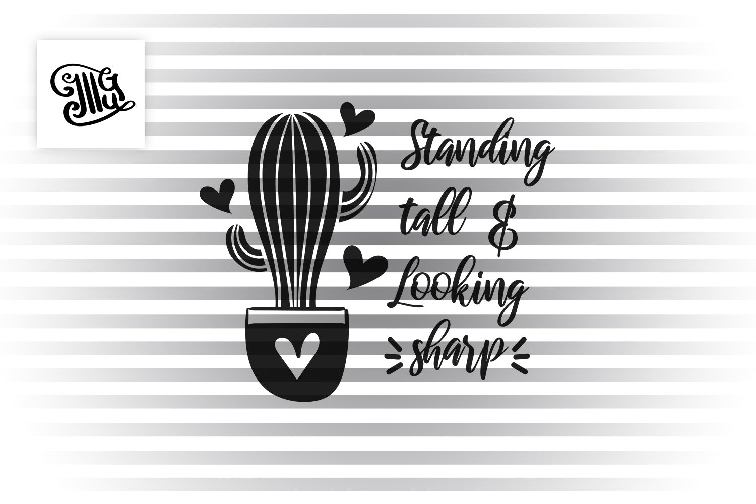 Standing Tall And Looking Sharp Svg Cactus Outline Svg Cactus In P Illustrator Guru
