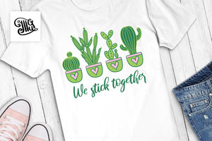 Download We Stick Together Svg Southern Family Svg Cactus Outline Svg Cac Illustrator Guru