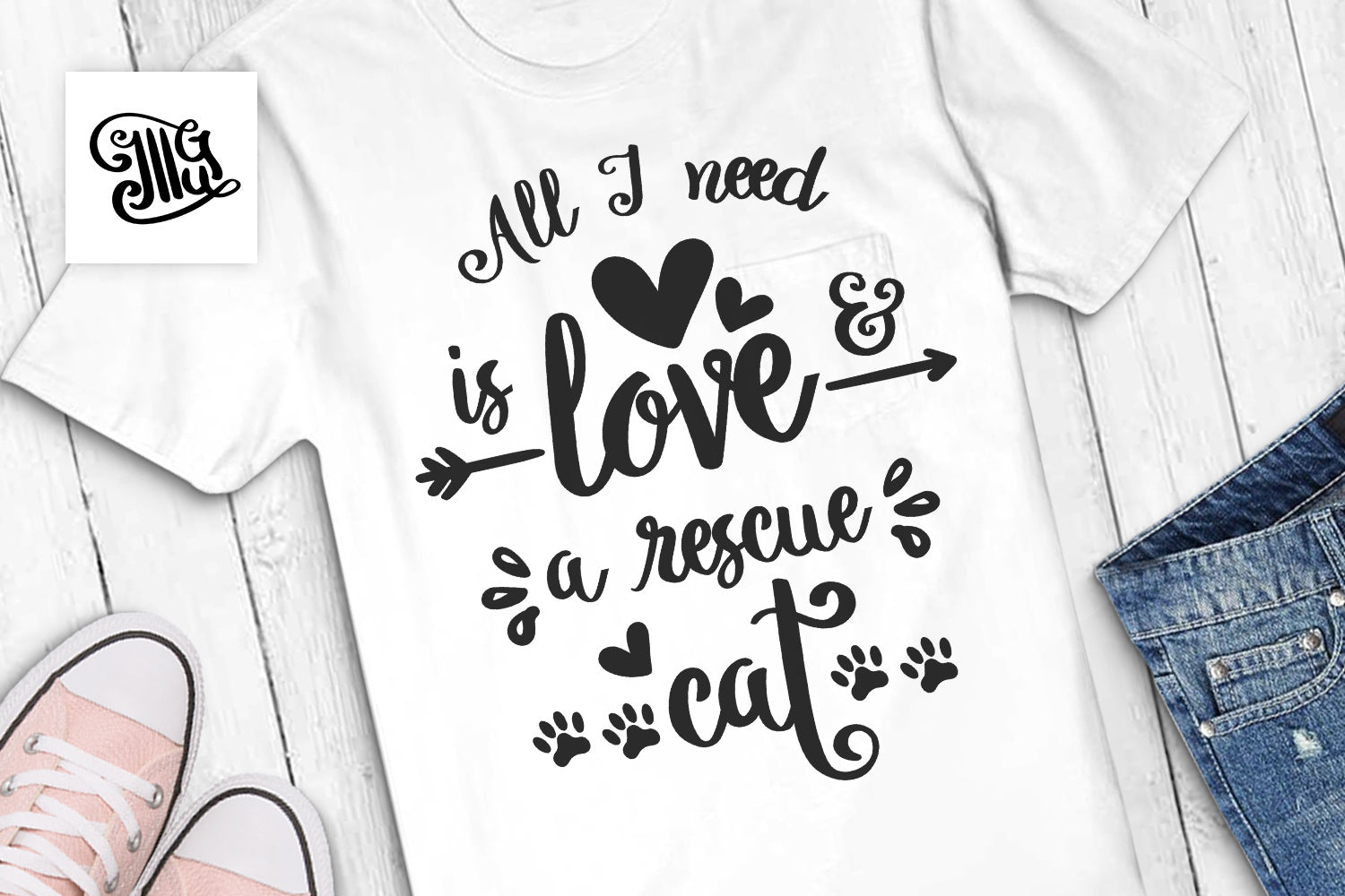 Download Cat Mom Svg All I Need Is Love And A Rescue Cat Svg Rescue Cat Svg Illustrator Guru PSD Mockup Templates