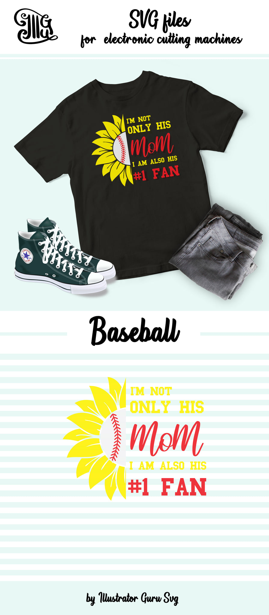 Download Baseball shirts for mom svg with half sunflower ...