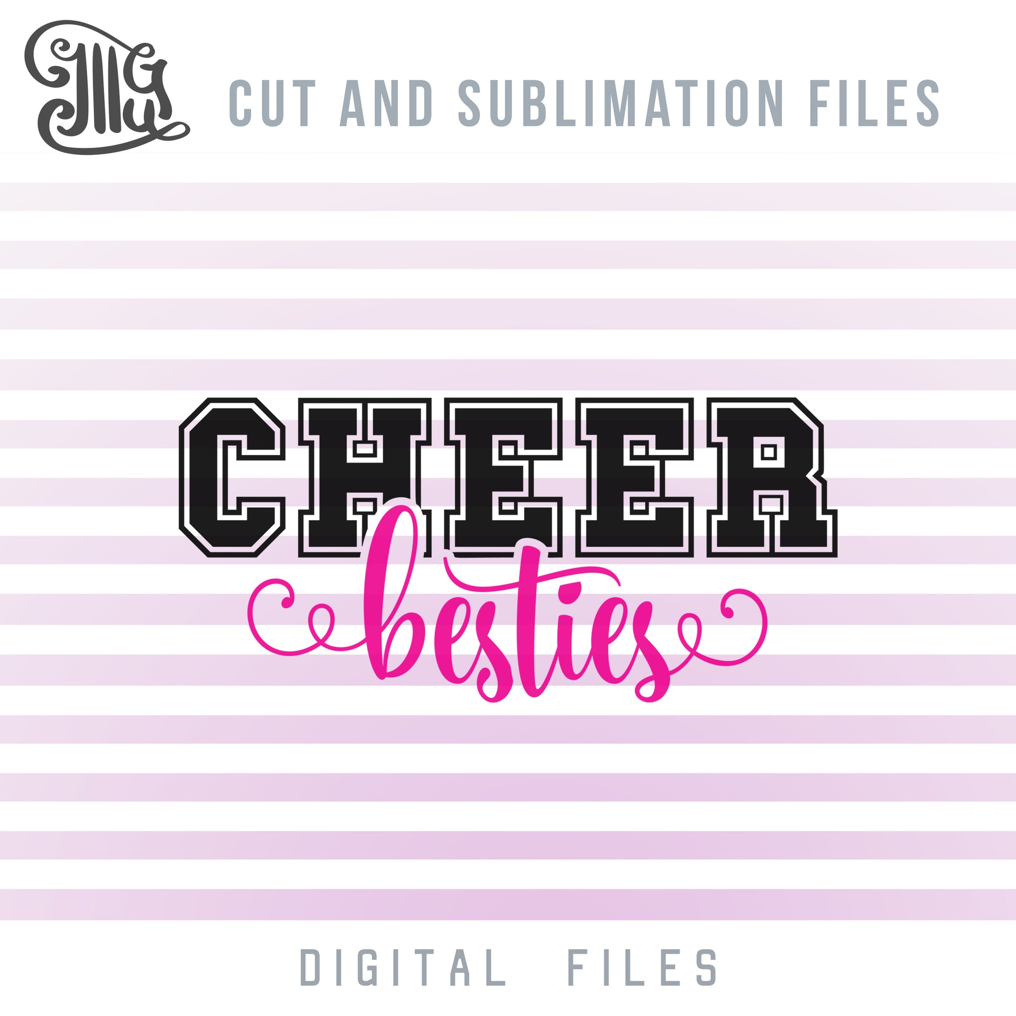 Cheer Besties Svg Cheer Bow Clipart Sublimation Cheer Bow Download Illustrator Guru