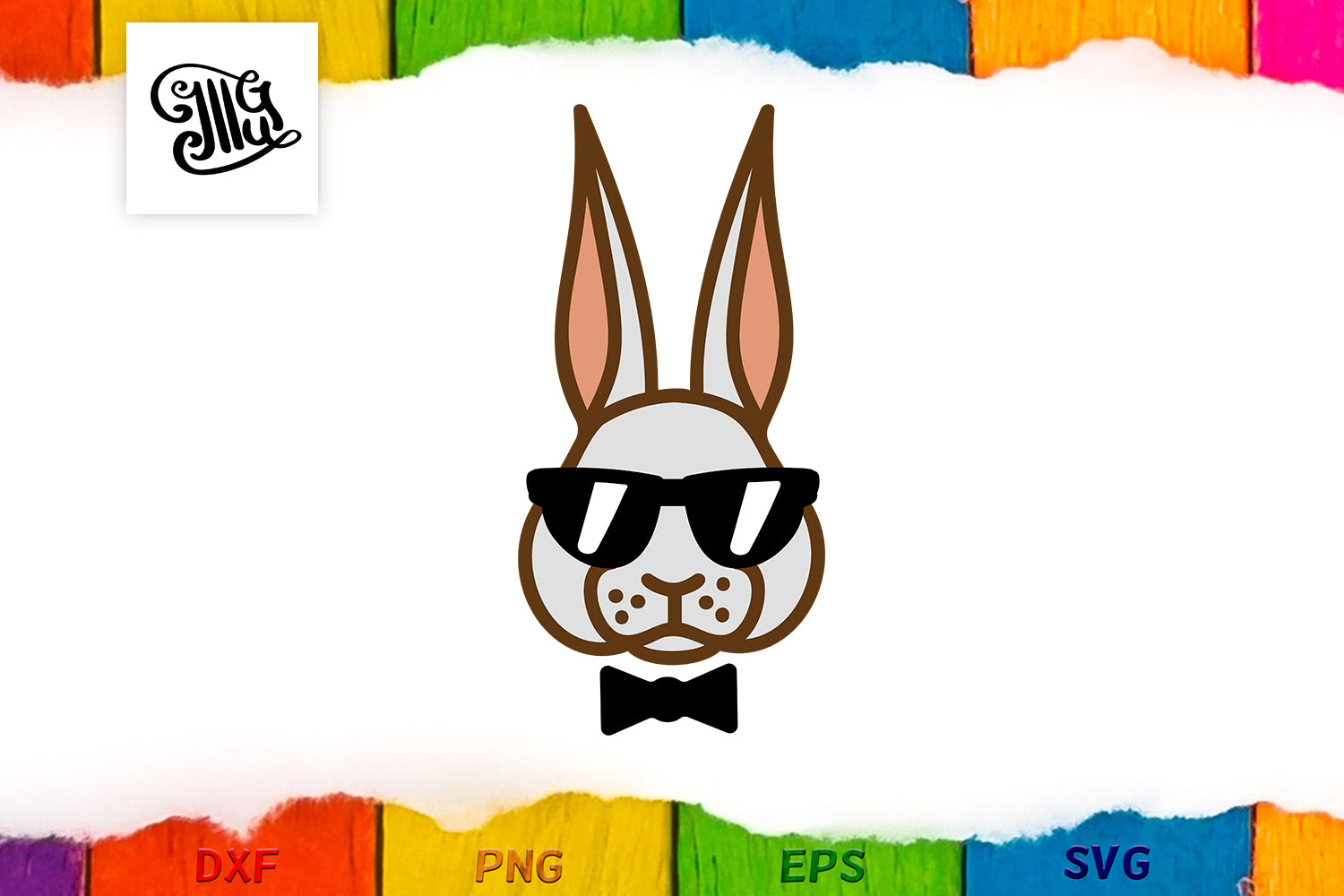 Download Cool Easter Bunny Svg Hipster Easter Bunny Svg Boy Easter Bunny Sv Illustrator Guru