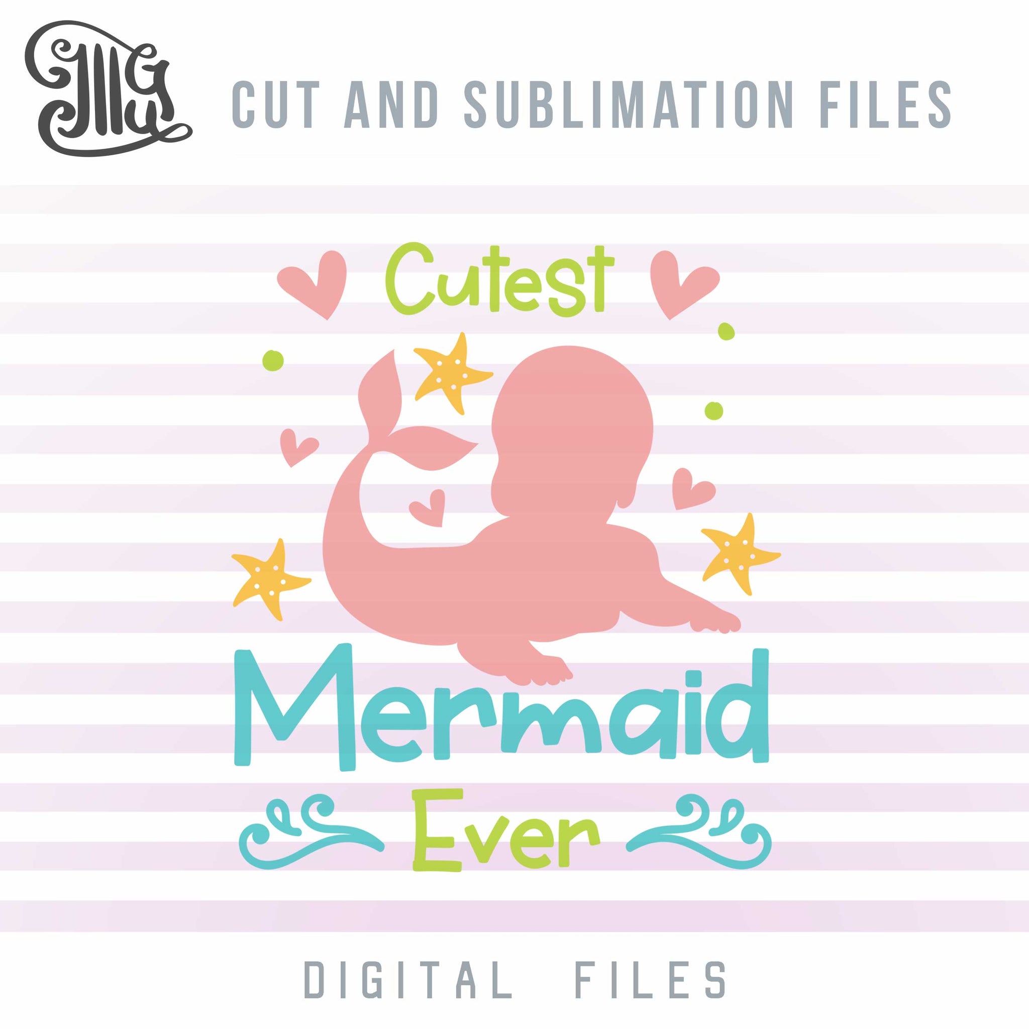 Download Baby Mermaid Svg Starfish Svg Beach Svg Baby Svg Summer Svg Waves Illustrator Guru