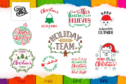 Christmas Svg Bundle Christmas Ornaments Clipart Christmas Llama Fac Illustrator Guru