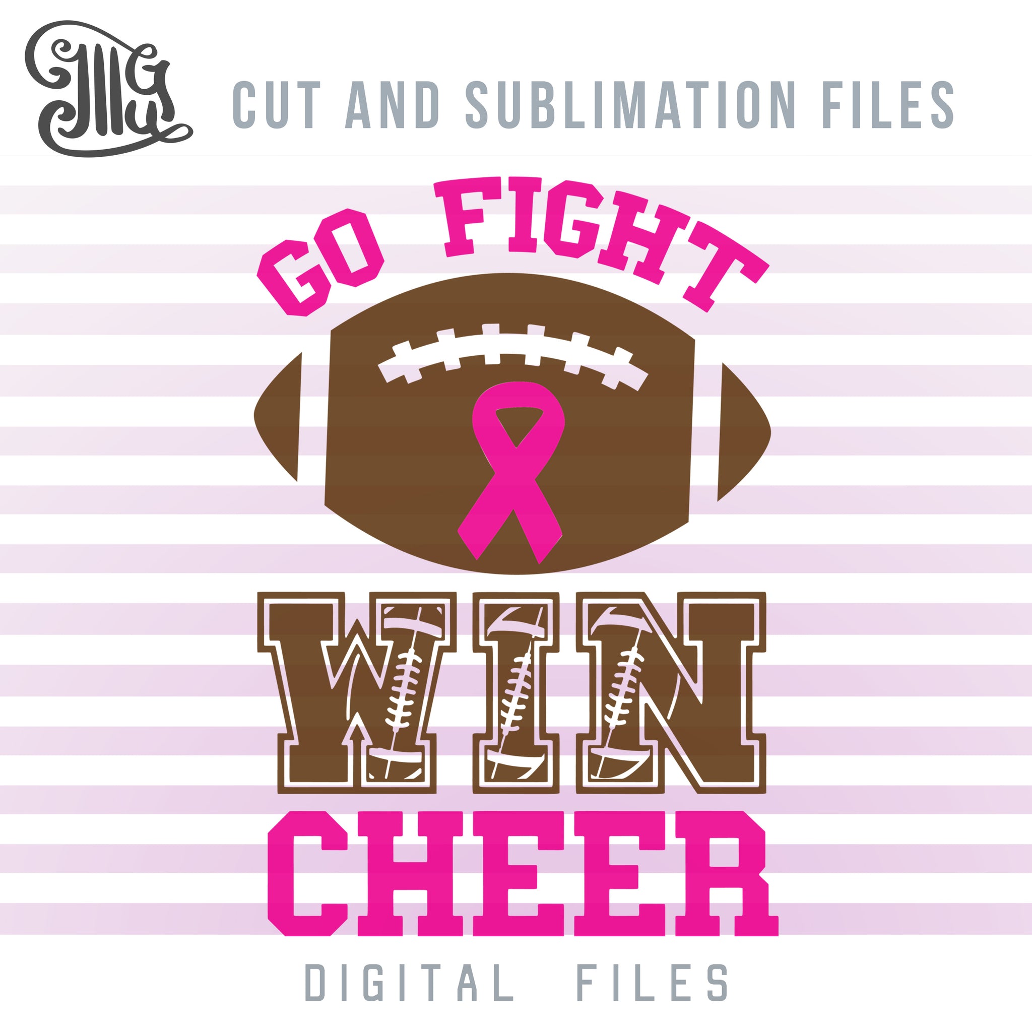 Breast Cancer Awareness Svg Cheerleading Svg Football Clipart Cheer Illustrator Guru