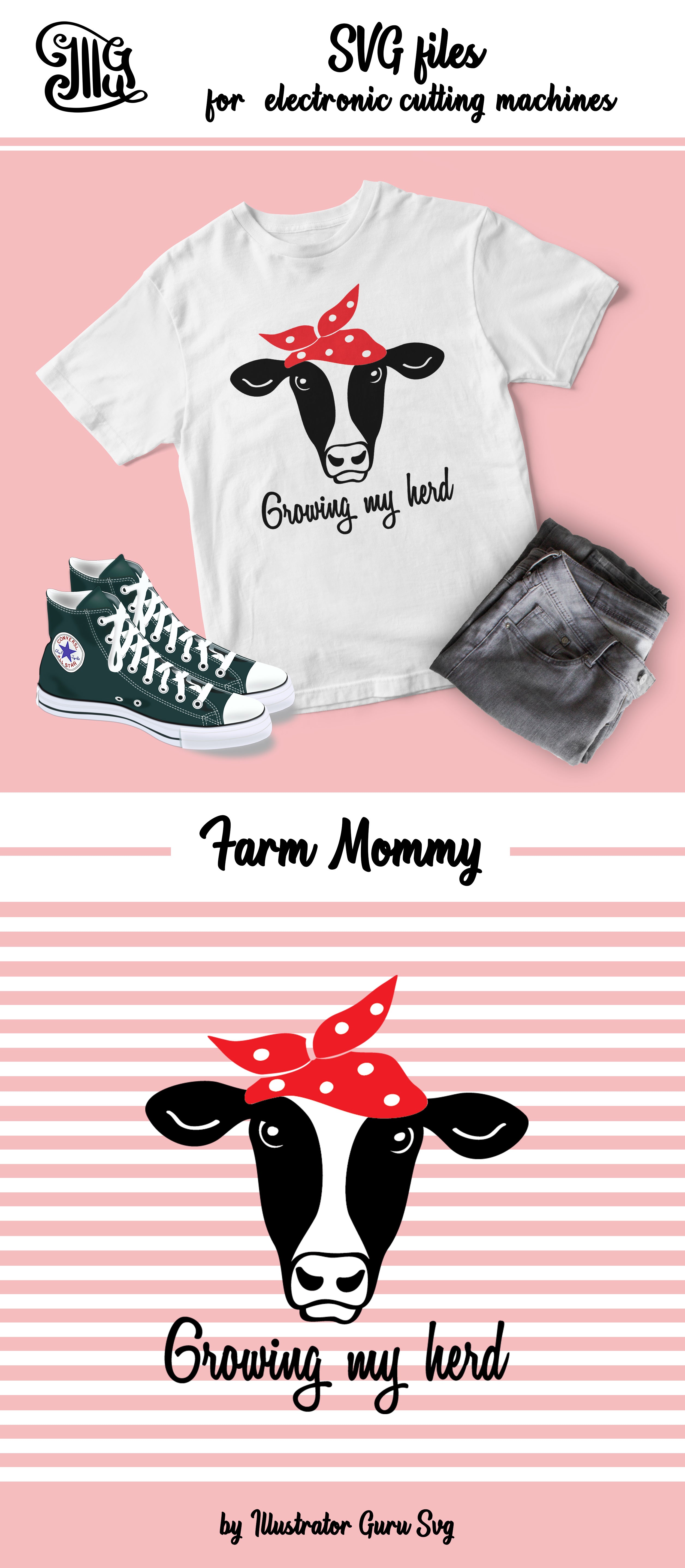 Download Growing My Herd Svg Heifer Svg Cow Svg Pregnancy Svg Farm Mom Illustrator Guru