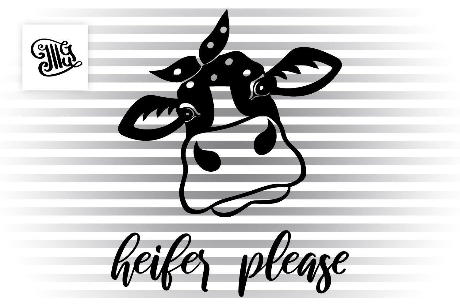 Heifer Please Svg Cow Head Svg Bandana Heifer Svg Farmstyle Svg Illustrator Guru