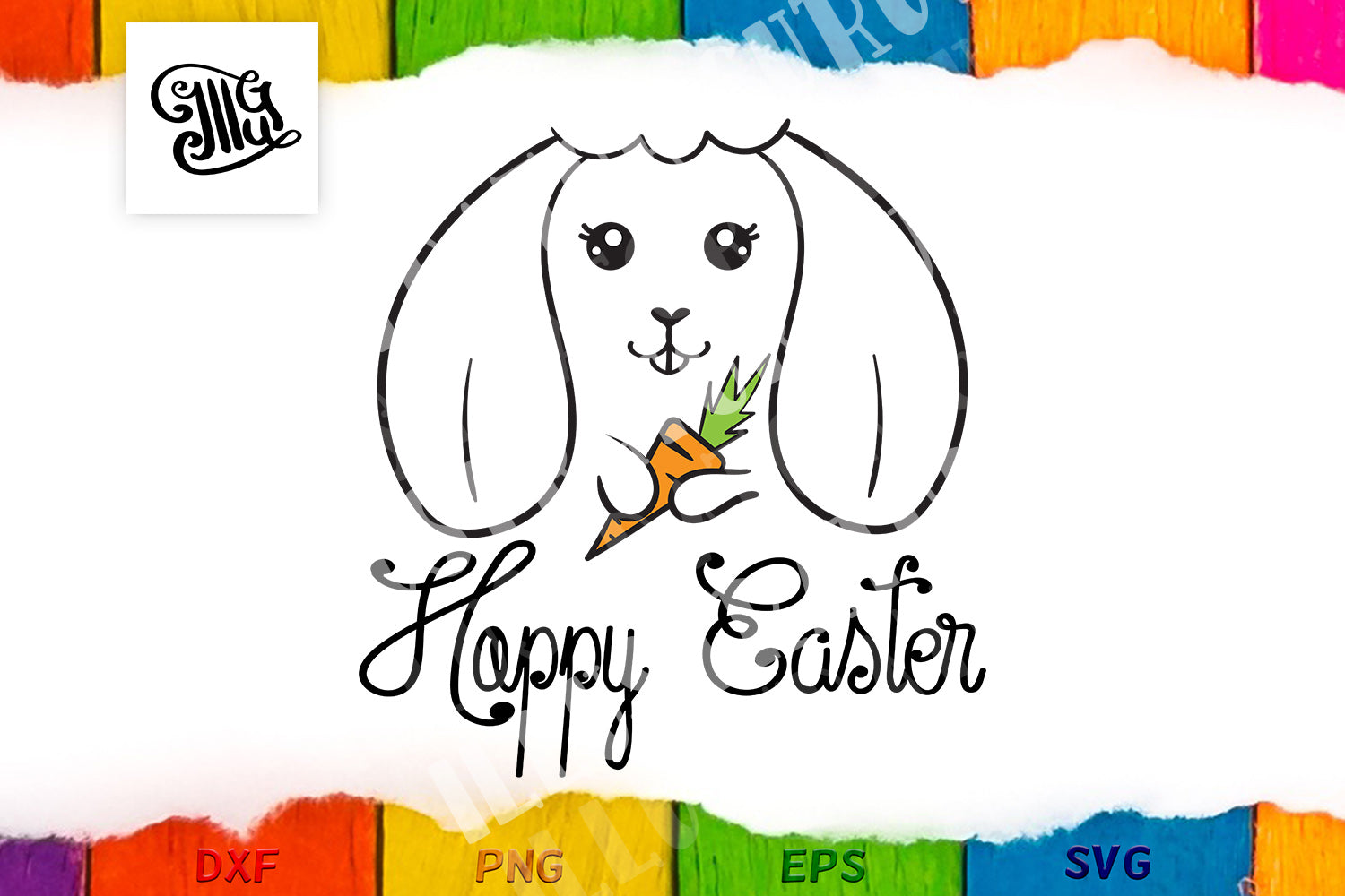 Download Hoppy Easter Svg Bunny Face Svg Easter Wishes Svg Girl Easter Sv Illustrator Guru