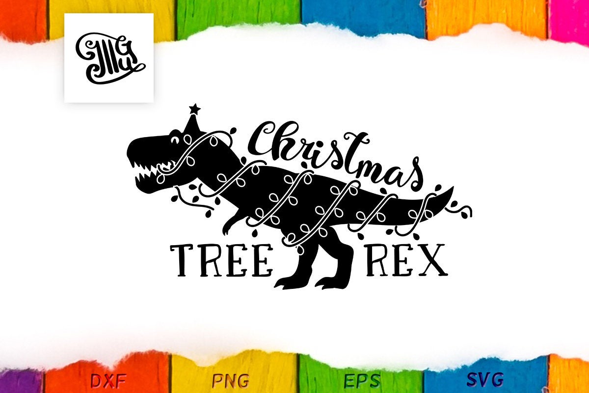 Download Christmas tree rex svg, kids christmas svg, boy christmas ...