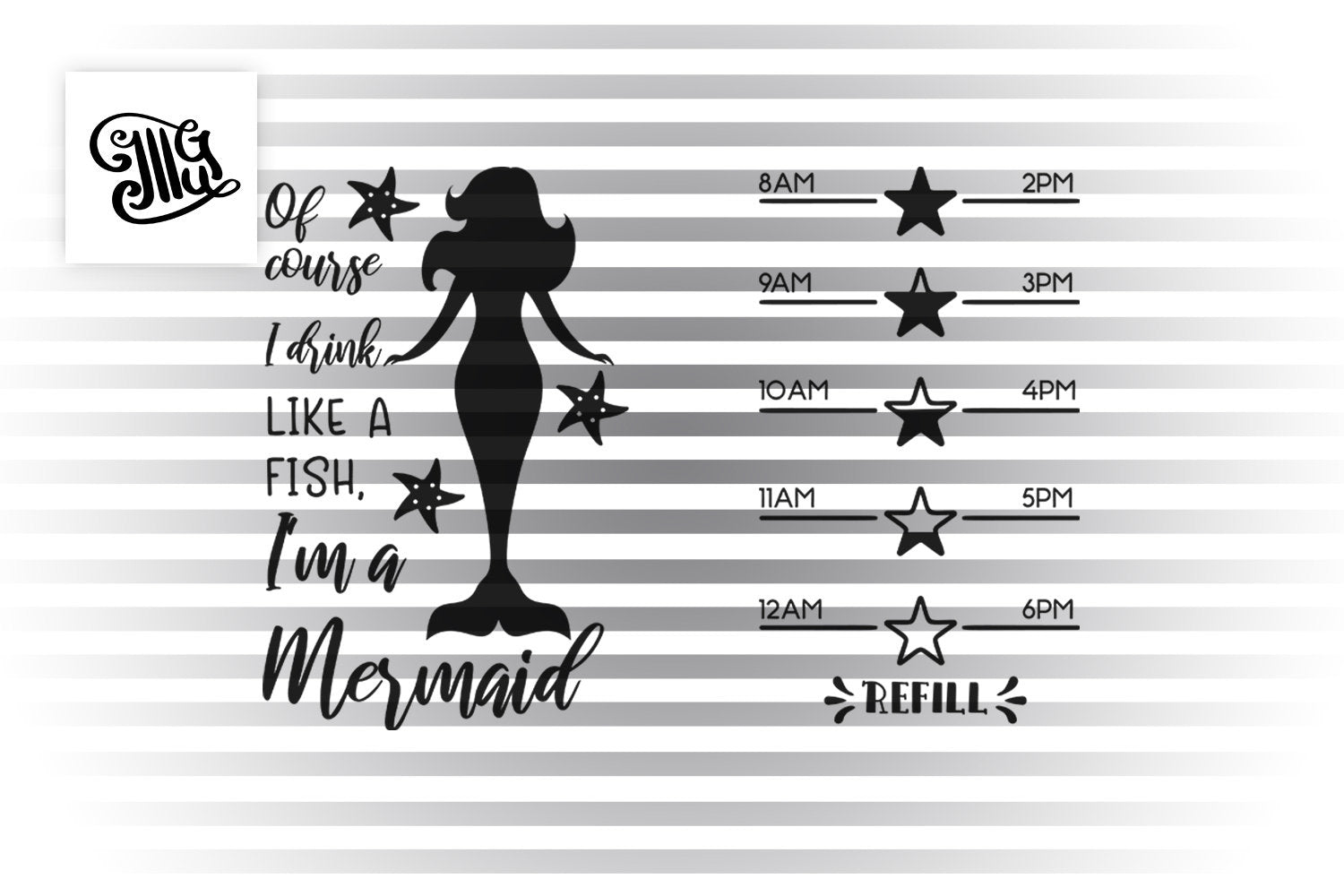 Download Mermaid Svg, Water Traker Svg, Water Bottle Svg, Drinking ...